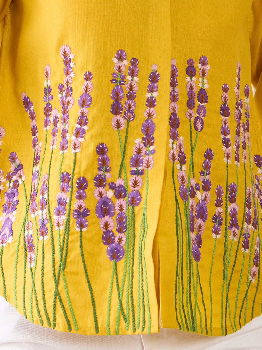 Floral Embroidered Cotton Shirt