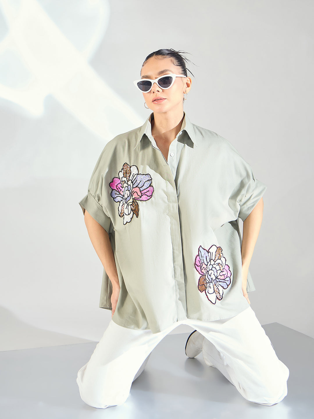 Antifit Embellished Cotton Shirt