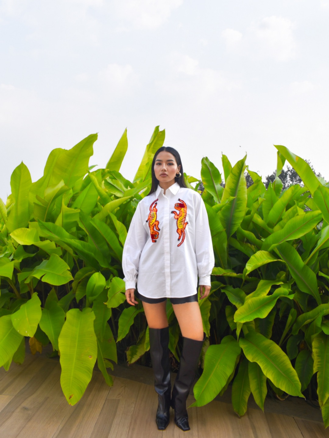 Cotton Sequinned Shirt