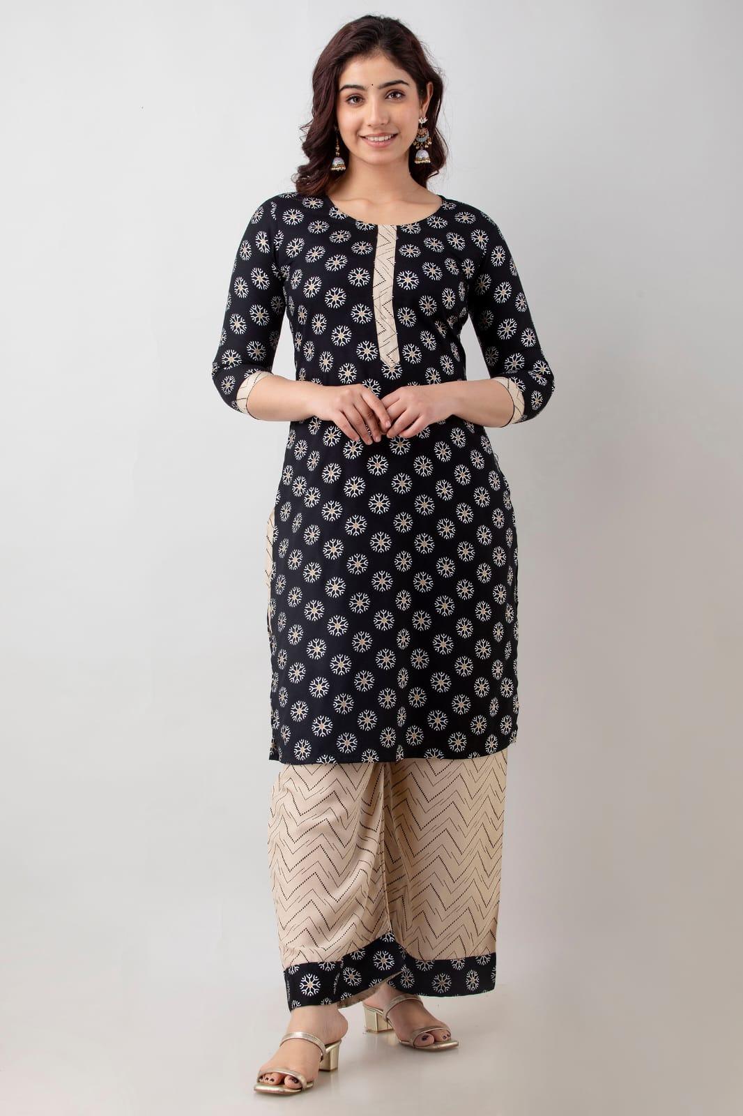 Ethnic Motifs Printed Kurta and Palazzo Set