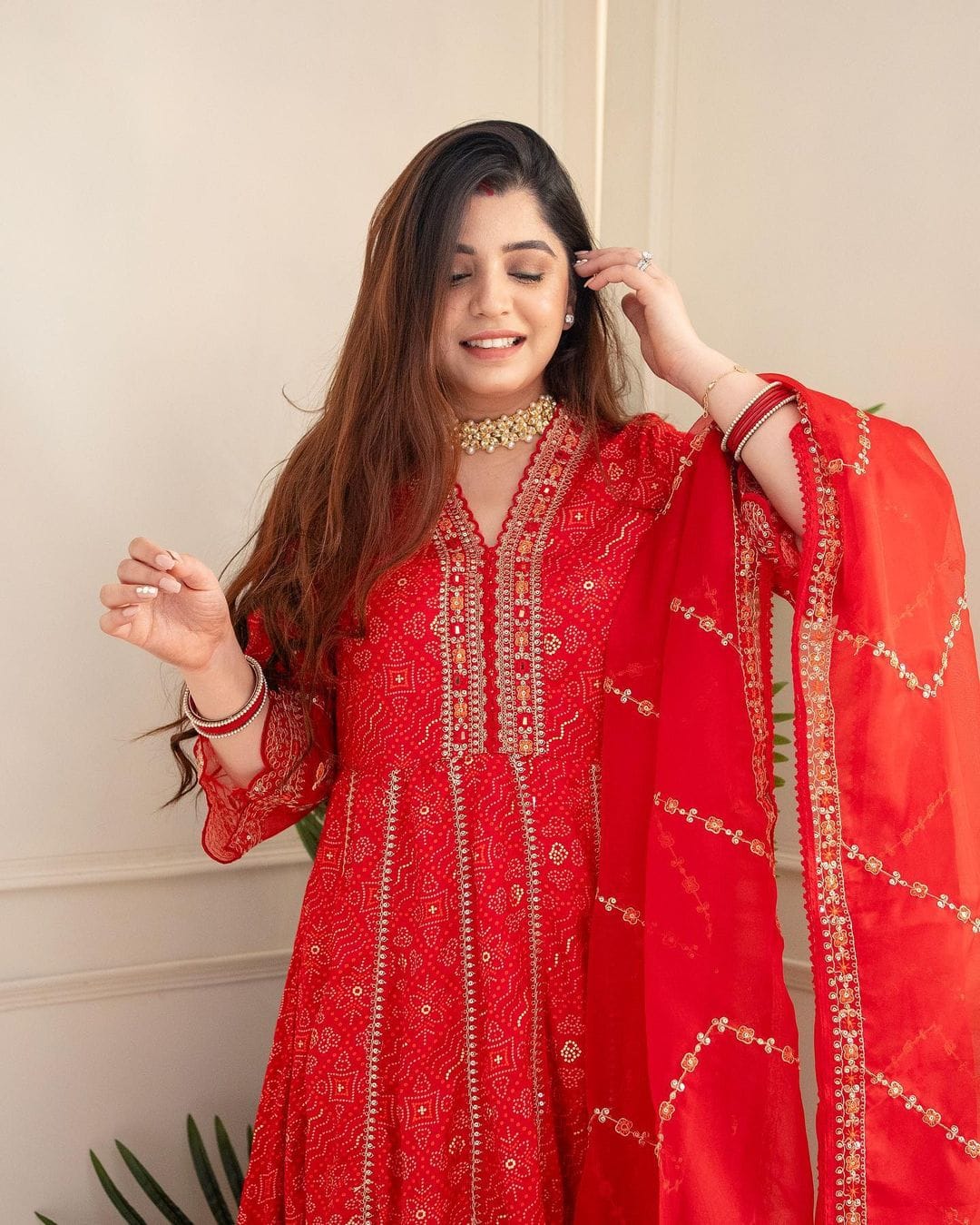 Heavy Embroidered Rayon Suit Set with Lace Work Dupatta