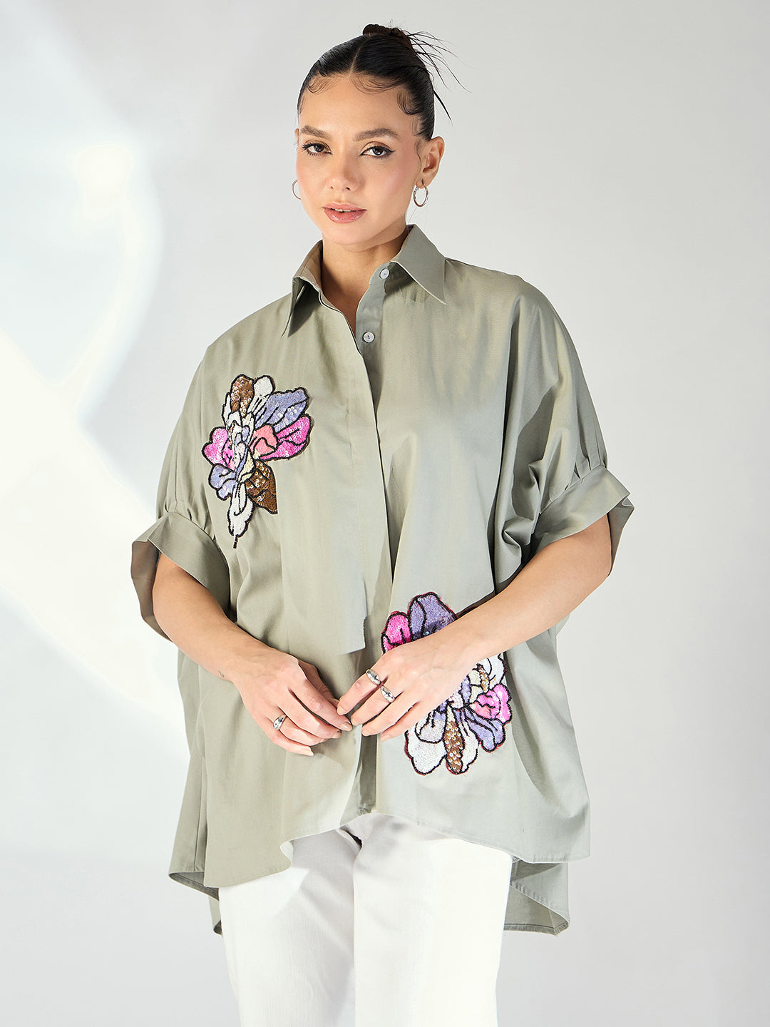 Antifit Embellished Cotton Shirt